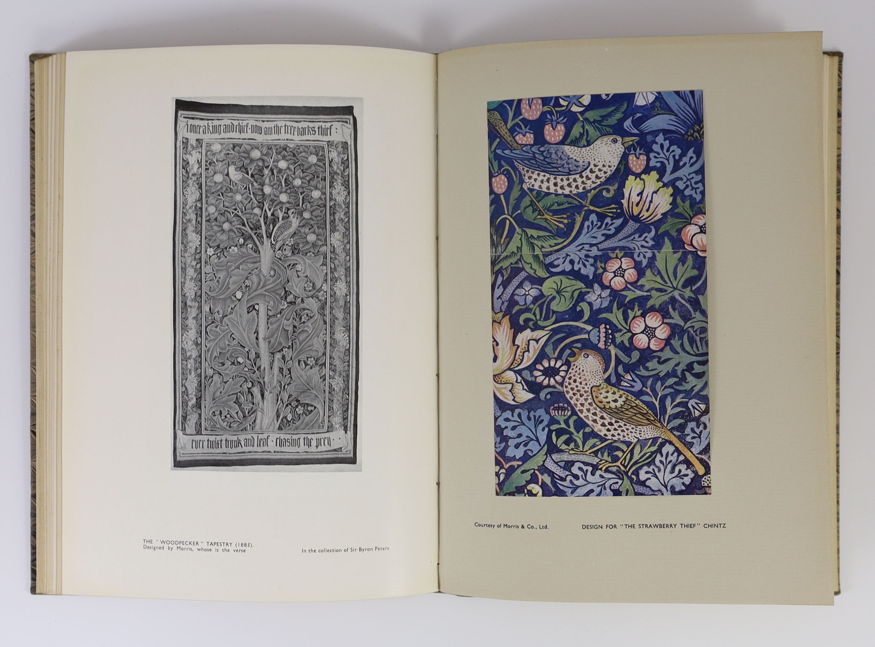 Nonesuch Press - Thomson, James - The Seasons, one of 1500, 4to, marble boards, illustrated by Jacquier, London, 1927 and Crow, Gerald Henry - William Morris Designer, 4to, cloth, The Studio, London, 1934